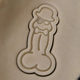 Penis Wearing Top Hat Cookie Cutter | Stamp | Stencil Bachelorette & Bachelor Cookie Cutter Lady