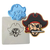 Pirate Head Cookie Cutter | Stamp | Stencil #1 Boys/ Army / Outdoorsman Cookie Cutter Lady