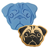 Pug Face Cookie Cutter | Stamp | Stencil #1 Animals & Dinosaurs Cookie Cutter Lady MINI - 2 Inches (5cm) Stamp ONLY