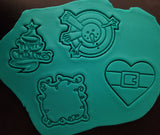 Santa Heart Cookie Cutter | Stamp | Stencil #1 Xmas / Winter / NYE Cookie Cutter Lady