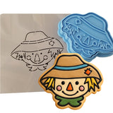 Scarecrow Head Cookie Cutter | Stamp | Stencil #2 Halloween / Fall Cookie Cutter Lady