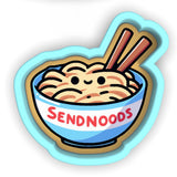 a bowl of noodles with chopsticks in it