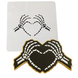 Skeleton Hands Heart Cookie Cutter | Stamp | Stencil #1 Halloween / Fall Cookie Cutter Lady