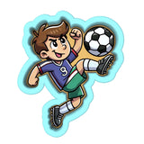 Soccer Boy Bicycle Kick Cookie Cutter | Stamp | Stencil - SHARP EDGES - FAST Shipping - Choose Your Own Size! #1 Cookie Cutter Lady