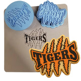 Tiger Claw Scratch Cookie Cutter | Stamp | Stencil #1 Animals & Dinosaurs Cookie Cutter Lady MINI - 2 Inches (5cm) **FULL SET BUNDLE** Cutter + Stamp + Stencil + Debosser **BEST DEAL**