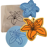 Tiger Lily Cookie Cutter | Stamp | Stencil #1 Animals & Dinosaurs Cookie Cutter Lady MINI - 2 Inches (5cm) **FULL SET BUNDLE** Cutter + Stamp + Stencil + Debosser **BEST DEAL**