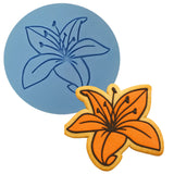 Tiger Lily Cookie Cutter | Stamp | Stencil #1 Animals & Dinosaurs Cookie Cutter Lady MINI - 2 Inches (5cm) Debosser ONLY