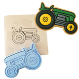 Tractor Cookie Cutter Outline & Stamp Comic Book / Vehicles Cookie Cutter Lady