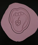 Valentine Tongue No Cookie Cutter | Stamp | Stencil Girly / Dolls / Princess Cookie Cutter Lady