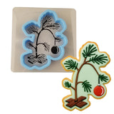 Wilting Christmas Tree Cookie Cutter | Stamp | Stencil #1 Xmas / Winter / NYE Cookie Cutter Lady MINI - 2 Inches (5cm) **BUNDLE** Cutter + Stencil