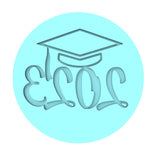 2023 Grad Cap Cookie Cutter | Stamp | Stencil #2 Wedding / Baby / V Day Cookie Cutter Lady MINI - 2 Inches (5cm) Debosser ONLY