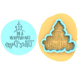 Alot Can Happen in 3 Days Cookie Cutter | Stamp | Stencil #1 Animals & Dinosaurs Cookie Cutter Lady MINI - 2 Inches (5cm) **BUNDLE** Cutter + Debosser