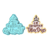 Alot Can Happen in 3 Days Cookie Cutter | Stamp | Stencil #1 Animals & Dinosaurs Cookie Cutter Lady MINI - 2 Inches (5cm) **BUNDLE** Cutter + Stamp