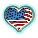 America Heart Cookie Cutter | Stamp | Stencil #2