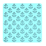 Anchors Textured Pattern Debosser Cookie Cutter Lady