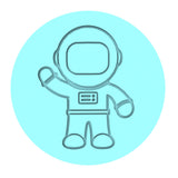 Astronaut Cookie Cutter | Stamp | Stencil #2 Wedding / Baby / V Day Cookie Cutter Lady MINI - 2 Inches (5cm) Debosser ONLY