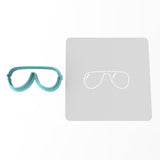 Aviator Glasses Cookie Cutter | Stamp | Stencil #1