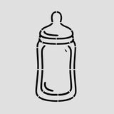 Baby Bottle Cookie Cutter | Stamp | Stencil #2