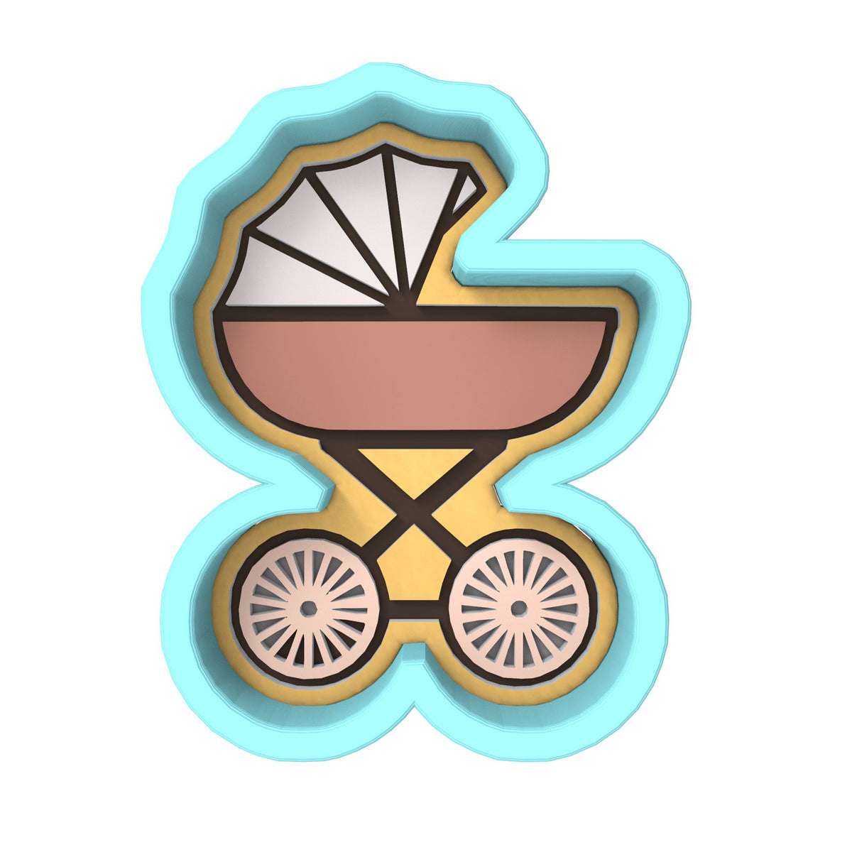 Baby Stroller Cookie Cutter | Stamp