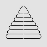 Baby Toy Stacked Rings Cookie Cutter | Stamp | Stencil #1