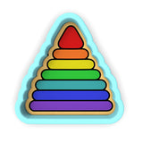 Baby Toy Stacked Rings Cookie Cutter | Stamp | Stencil #1