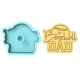 Baseball Dad Cookie Cutter | Stamp | Stencil #1 Wedding / Baby / V Day Cookie Cutter Lady