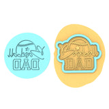 Baseball Dad Cookie Cutter | Stamp | Stencil #1 Wedding / Baby / V Day Cookie Cutter Lady MINI - 2 Inches (5cm) **BUNDLE** Cutter + Debosser