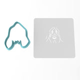 Basset Hound Face Cookie Cutter | Stamp | Stencil #1