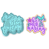 Be Mermazing Cookie Cutter | Stamp | Stencil #1