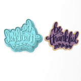 Be Thankful Cookie Cutter | Stamp | Stencil #1 Halloween / Fall Cookie Cutter Lady 2 Inch Small Cupcake Cutter + Stamp No
