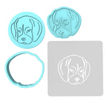Beagle Cookie Cutter | Stamp | Stencil #1 Animals & Dinosaurs Cookie Cutter Lady MINI - 2 Inches (5cm) **FULL SET BUNDLE** Cutter + Stamp + Stencil + Debosser **BEST DEAL**
