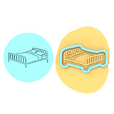 Bed Cookie Cutter | Stamp | Stencil #1 Bachelorette & Bachelor Cookie Cutter Lady MINI - 2 Inches (5cm) **BUNDLE** Cutter + Debosser