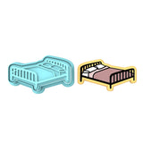 Bed Cookie Cutter | Stamp | Stencil #1 Bachelorette & Bachelor Cookie Cutter Lady MINI - 2 Inches (5cm) **BUNDLE** Cutter + Stamp