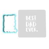 Best Dad Ever Cookie Cutter | Stamp | Stencil #1 Cookie Cutter Lady MINI - 2 Inches (5cm) **BUNDLE** Cutter + Stencil