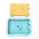 Brave Cookie Cutter | Stamp | Stencil #1