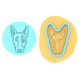 Bull Terrier Cookie Cutter | Stamp | Stencil #1 Animals & Dinosaurs Cookie Cutter Lady MINI - 2 Inches (5cm) **BUNDLE** Cutter + Debosser