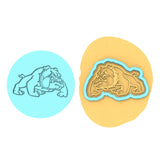 Bulldog Body Cookie Cutter | Stamp | Stencil #1 Animals & Dinosaurs Cookie Cutter Lady MINI - 2 Inches (5cm) **BUNDLE** Cutter + Debosser