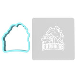 Bulldog Face Words Cookie Cutter | Stamp | Stencil #1 Animals & Dinosaurs Cookie Cutter Lady MINI - 2 Inches (5cm) **BUNDLE** Cutter + Stencil