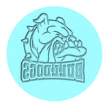 Bulldog Face Words Cookie Cutter | Stamp | Stencil #1 Animals & Dinosaurs Cookie Cutter Lady MINI - 2 Inches (5cm) Debosser ONLY