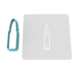 Bullet Cookie Cutter | Stamp | Stencil #1 Boys/ Army / Outdoorsman Cookie Cutter Lady 2 Inch Small Cupcake Cutter Only Yes
