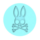 Bunny Bones Criss Cross Cookie Cutter | Stamp | Stencil #1 Animals & Dinosaurs Cookie Cutter Lady MINI - 2 Inches (5cm) Debosser ONLY