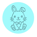 Bunny Boy Cookie Cutter | Stamp | Stencil #2 Animals & Dinosaurs Cookie Cutter Lady MINI - 2 Inches (5cm) Debosser ONLY