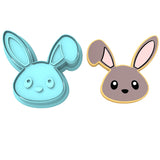 Bunny Face Cookie Cutter | Stamp | Stencil #1