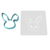 Bunny Face Cookie Cutter | Stamp | Stencil #1