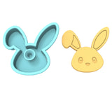 Bunny Face Cookie Cutter | Stamp | Stencil #1