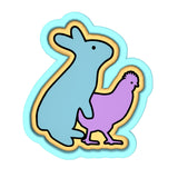 Bunny Humping Chicken Cookie Cutter | Stamp | Stencil #1 Animals & Dinosaurs Cookie Cutter Lady