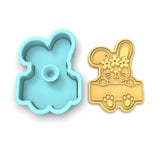 Bunny Name Plaque Girl Cookie Cutter | Stamp | Stencil #1