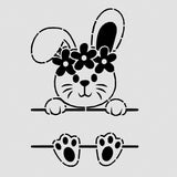 Bunny Name Plaque Girl Cookie Cutter | Stamp | Stencil #1