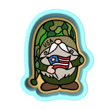 Camo USA Gnome Cookie Cutter | Stamp | Stencil #1 Animals & Dinosaurs Cookie Cutter Lady