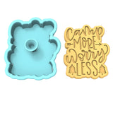 Camp More Worry Less Cookie Cutter | Stamp | Stencil #1 Boys/ Army / Outdoorsman Cookie Cutter Lady